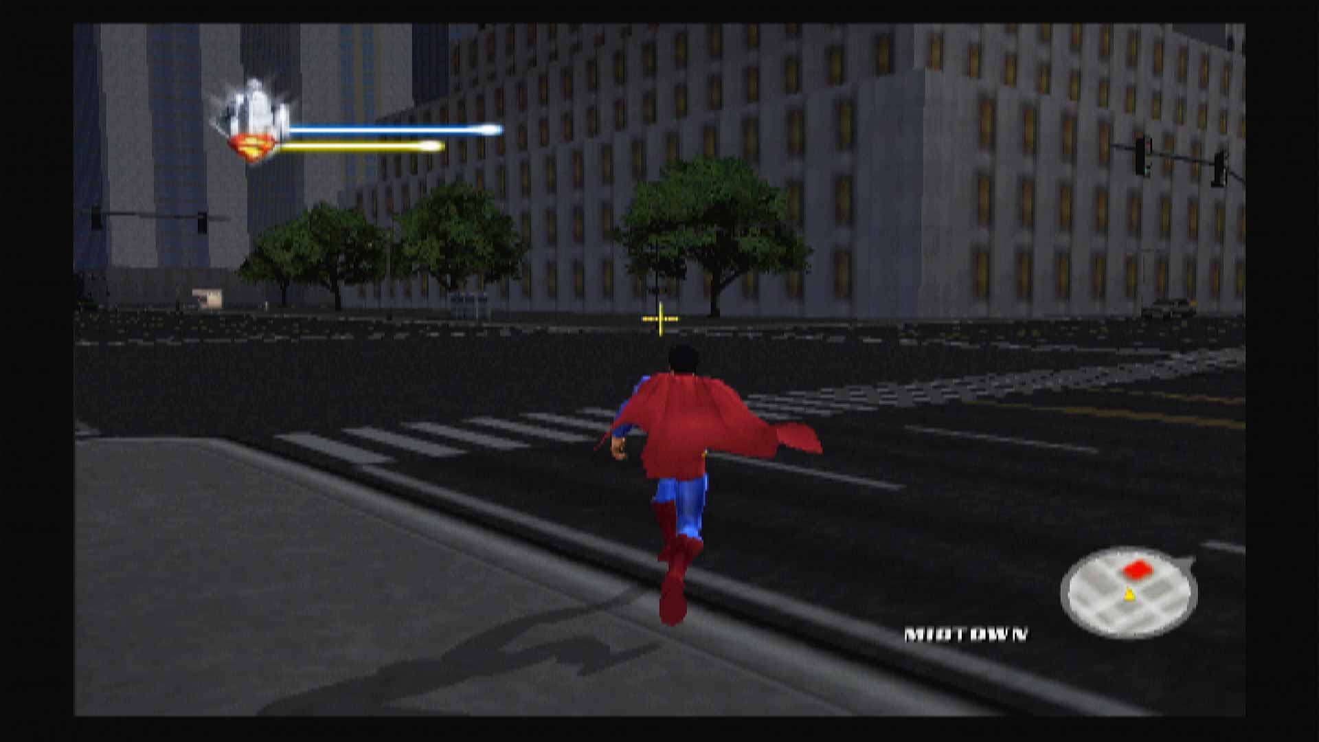 Superman Returns PS2 running city