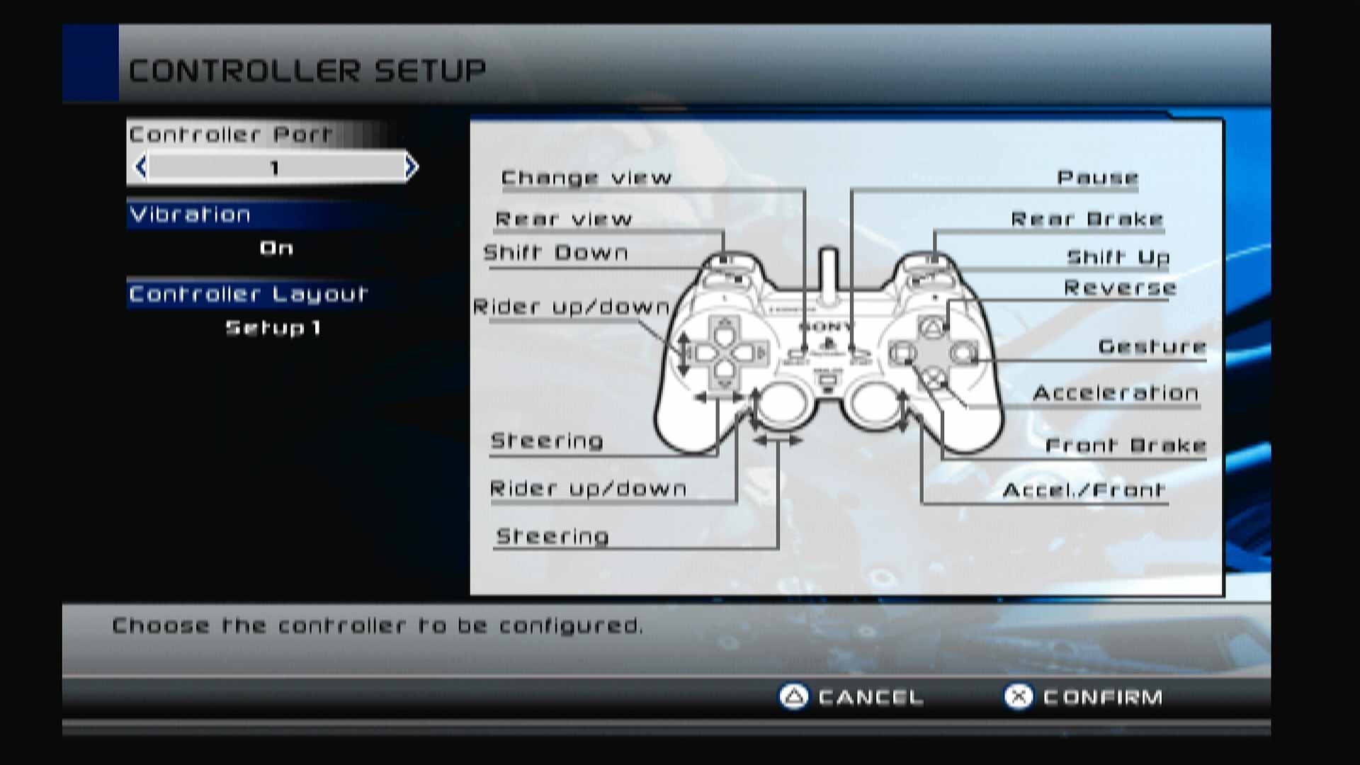 Suzuki Super-bikes II PS2 controller setup