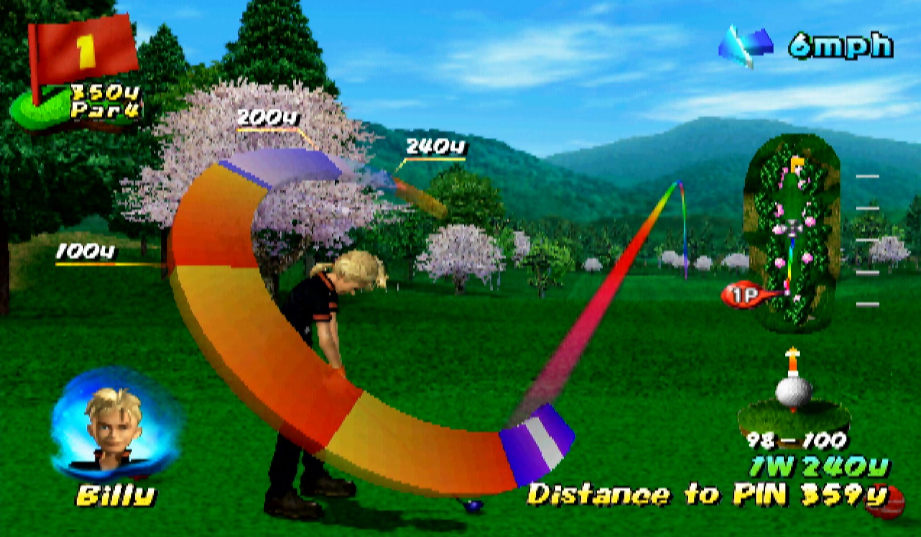 Swing Away Golf PS2 swinging