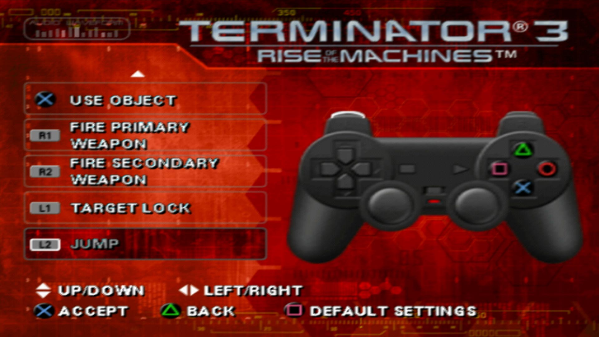 Terminator 3 Rise of the Machines PS2 controls 1