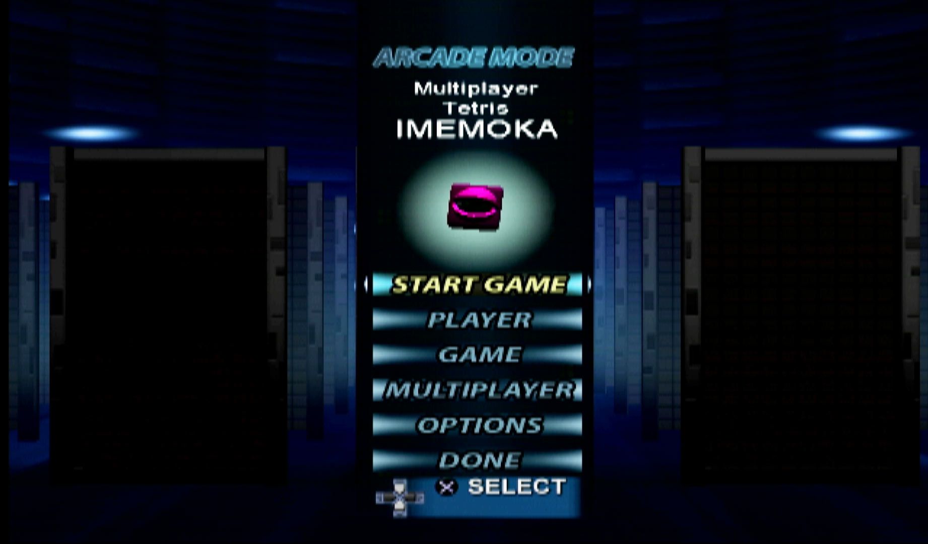 Tetris Worlds PS2 arcade mode menu