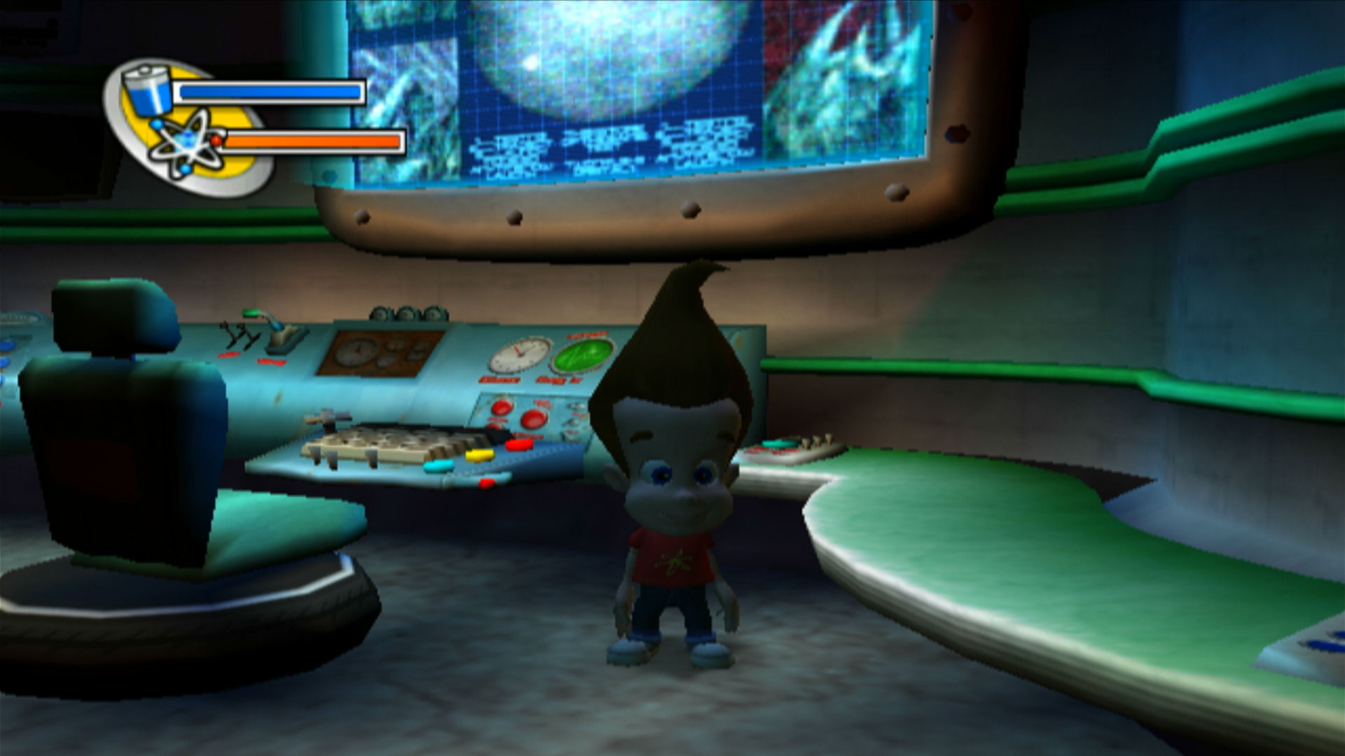 Jimmy Neutron Boy Genius Attack of the Twonkies PS2 home base