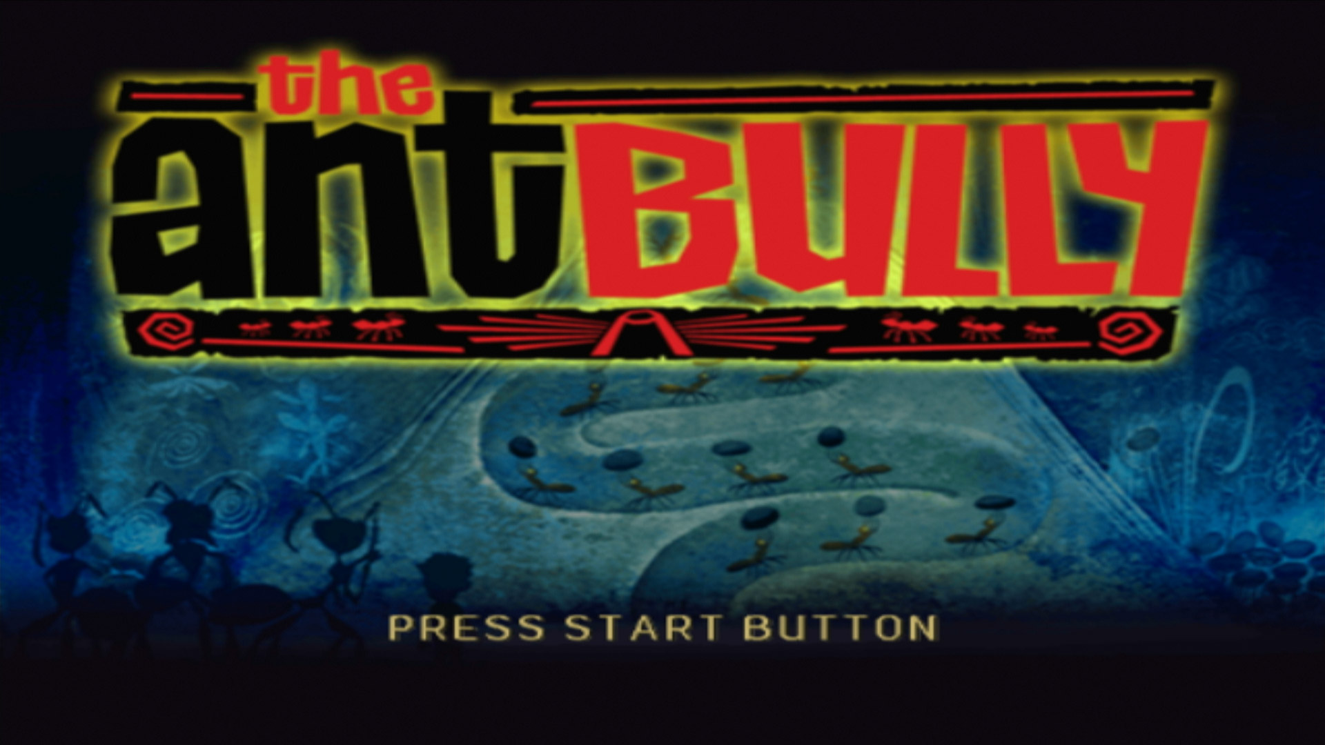 The Ant Bully PS2 title start screen