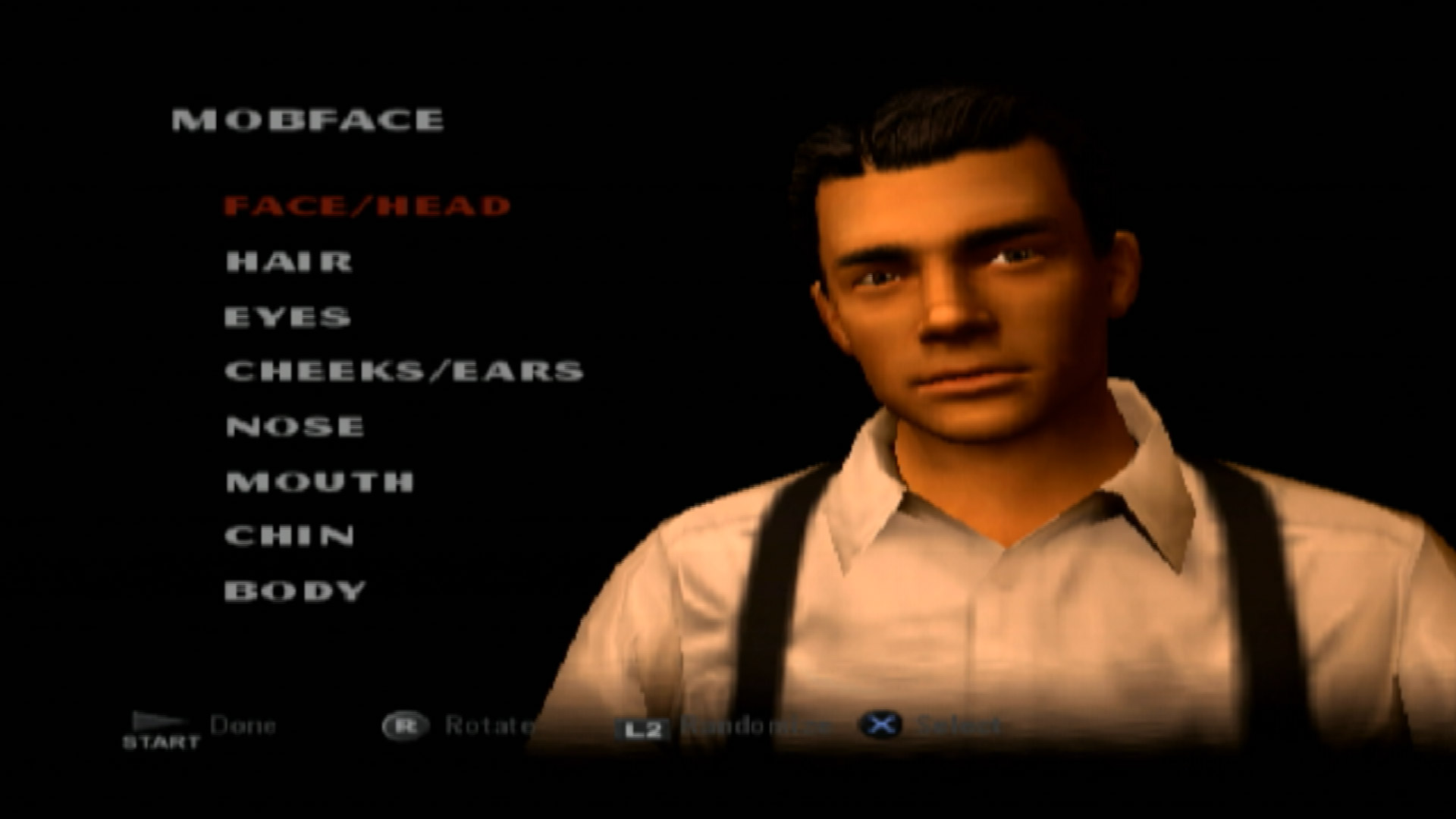 The Godfather The Game PS2 character customize