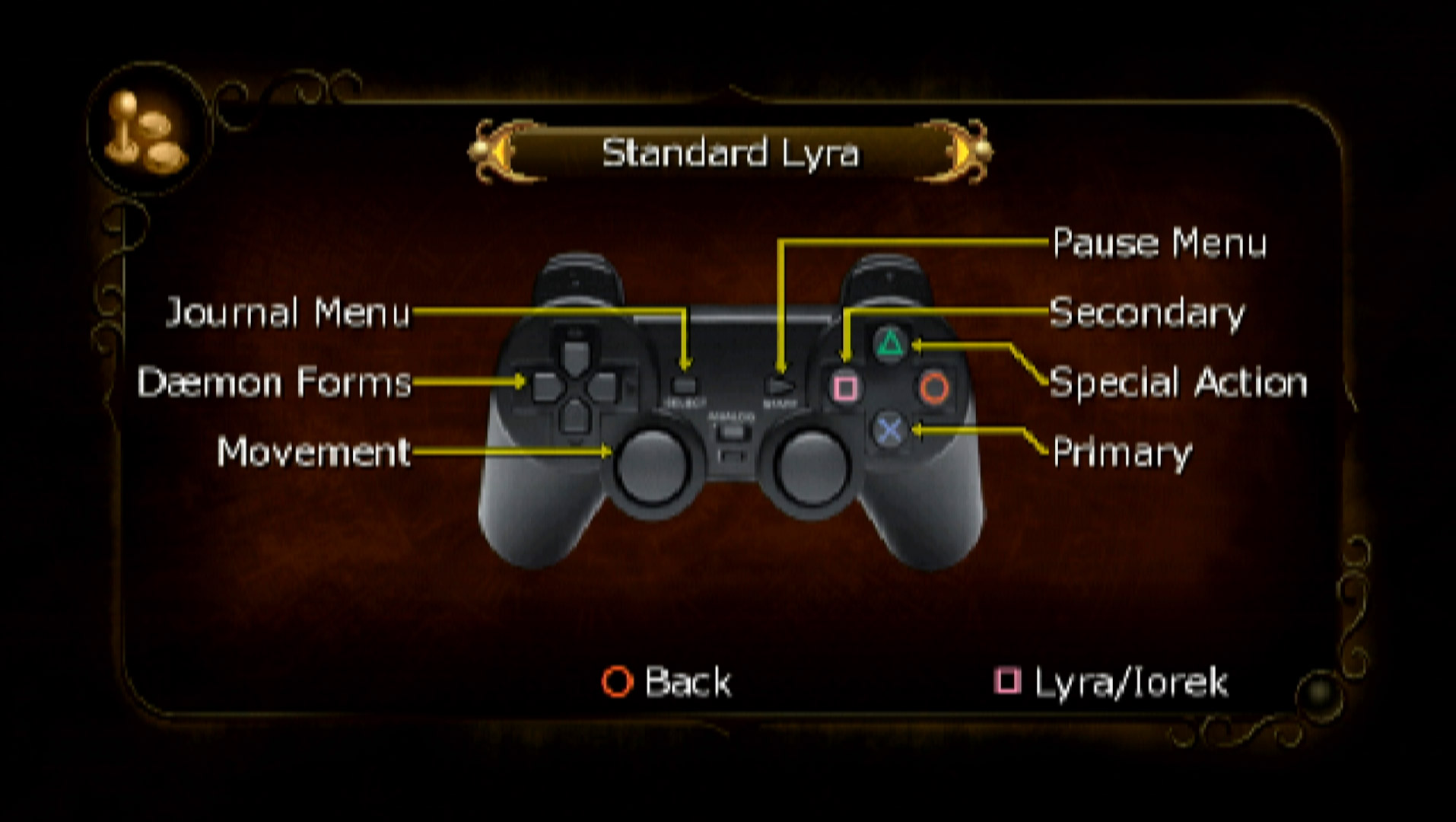 The Golden Compass PS2 controls lyra