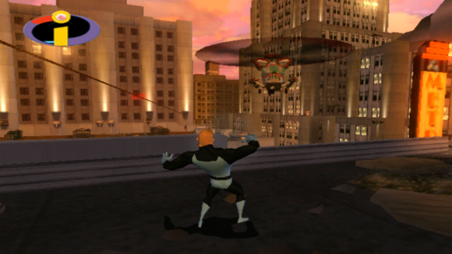 The Incredibles PS2 battle helicoptor