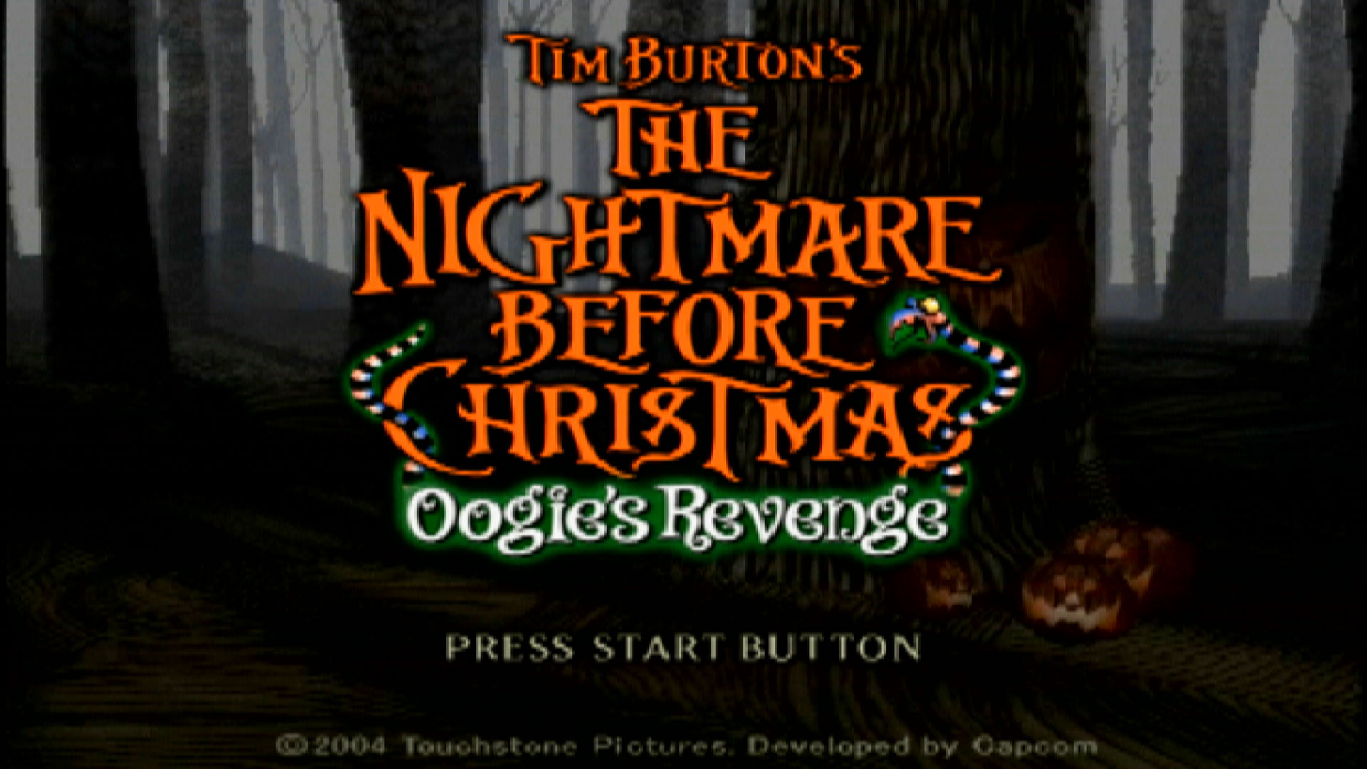 The Nightmare Before Christmas Oogie's Revenge PS2 title screen