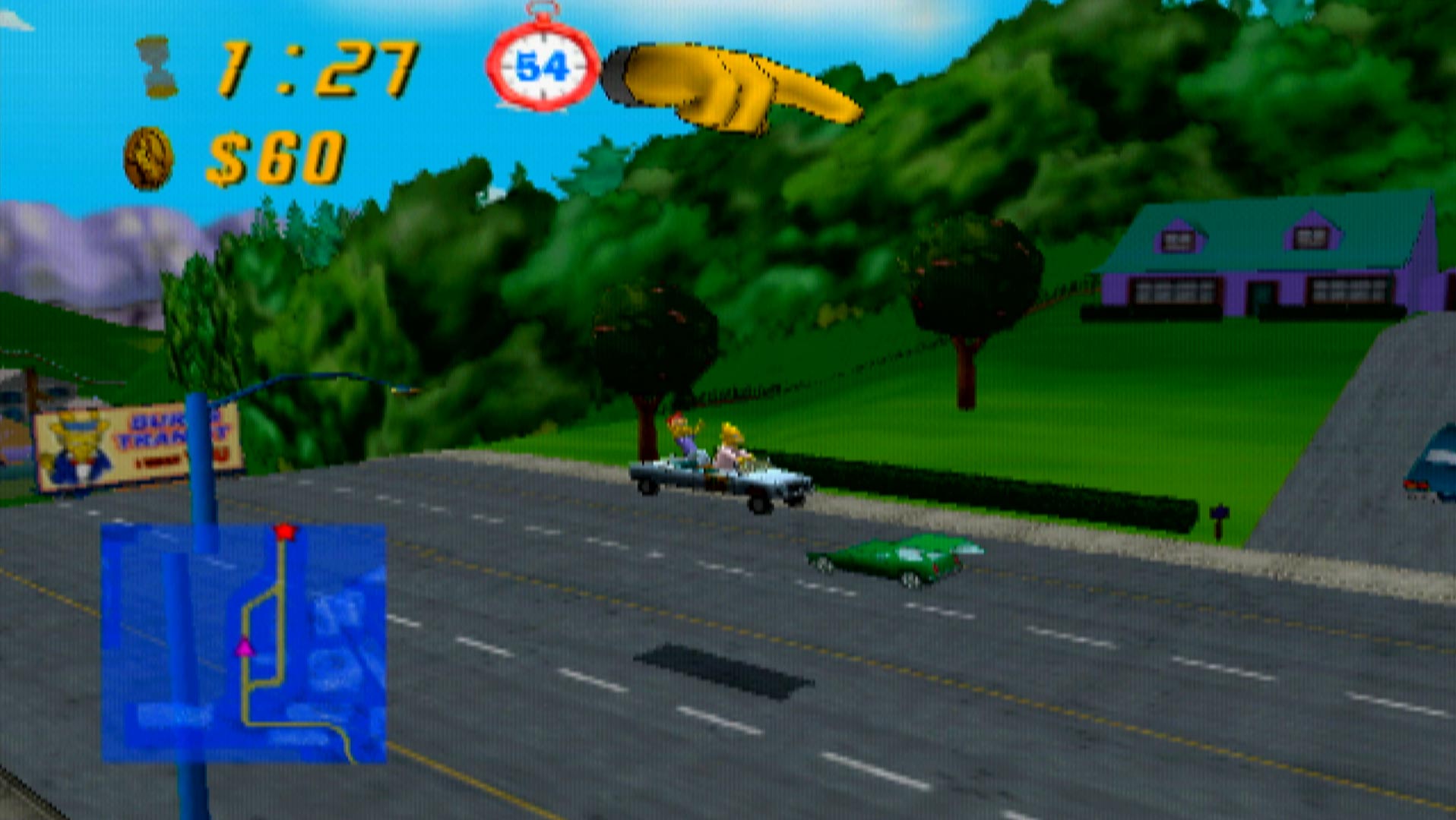 The Simpsons Road Rage PS2 High Jump