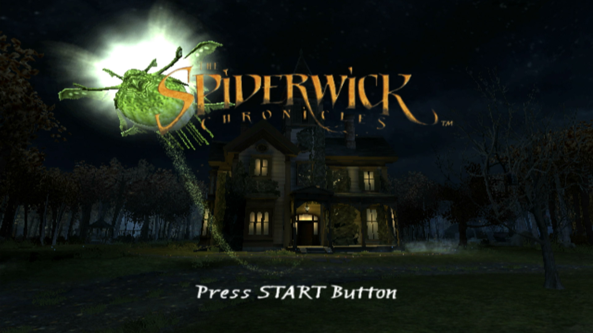 The Spiderwick Chronicles PS2 title start screen