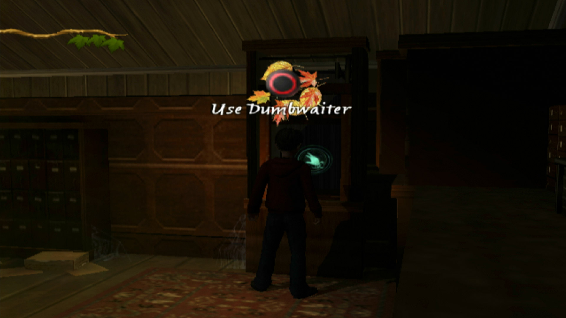 The Spiderwick Chronicles PS2 dumbwaiter entrance