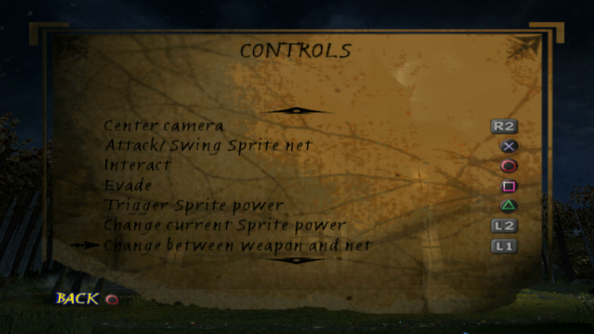 The Spiderwick Chronicles PS2 controls 1