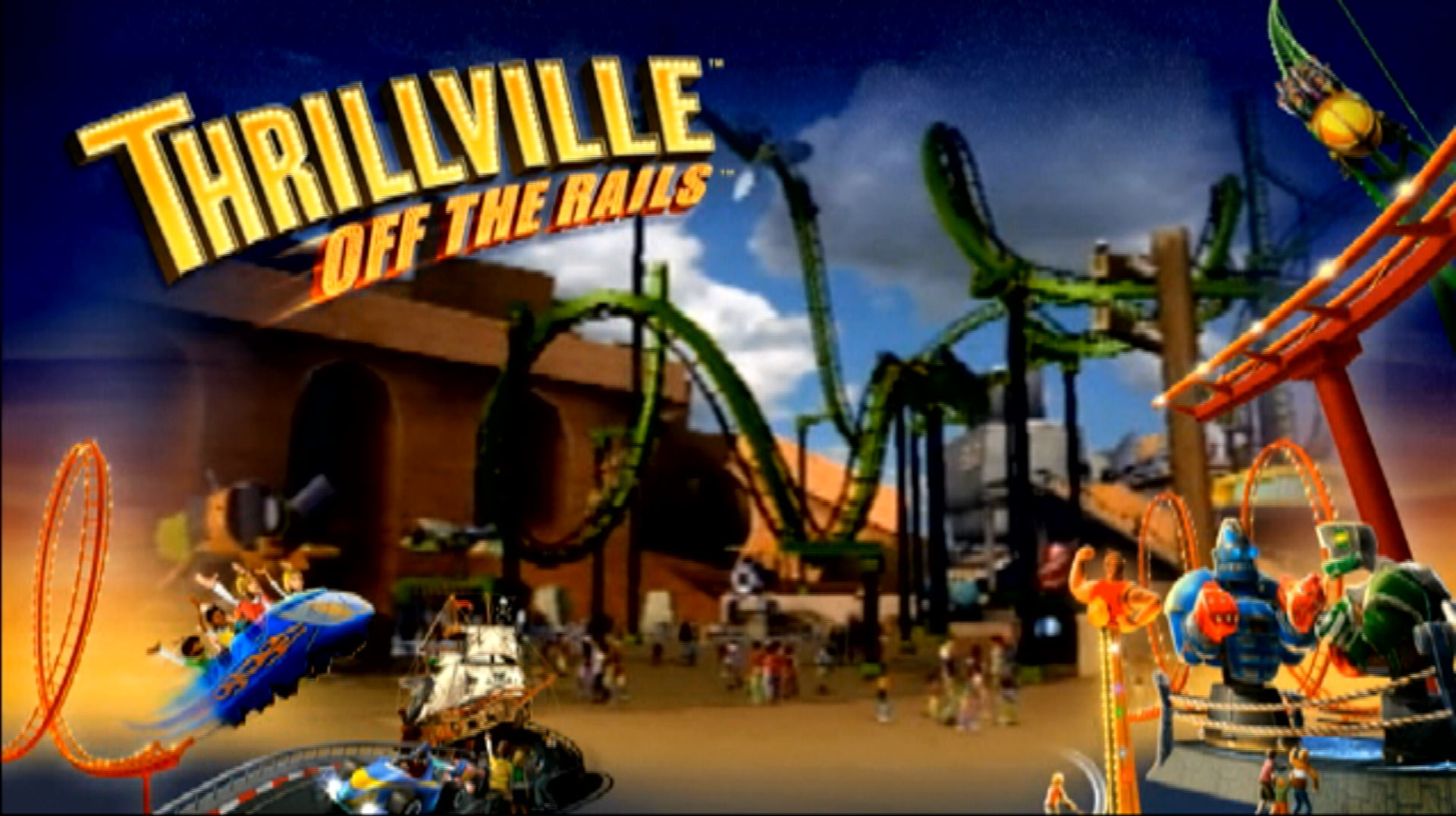 Thrillville Off the Rails PS2 title screen