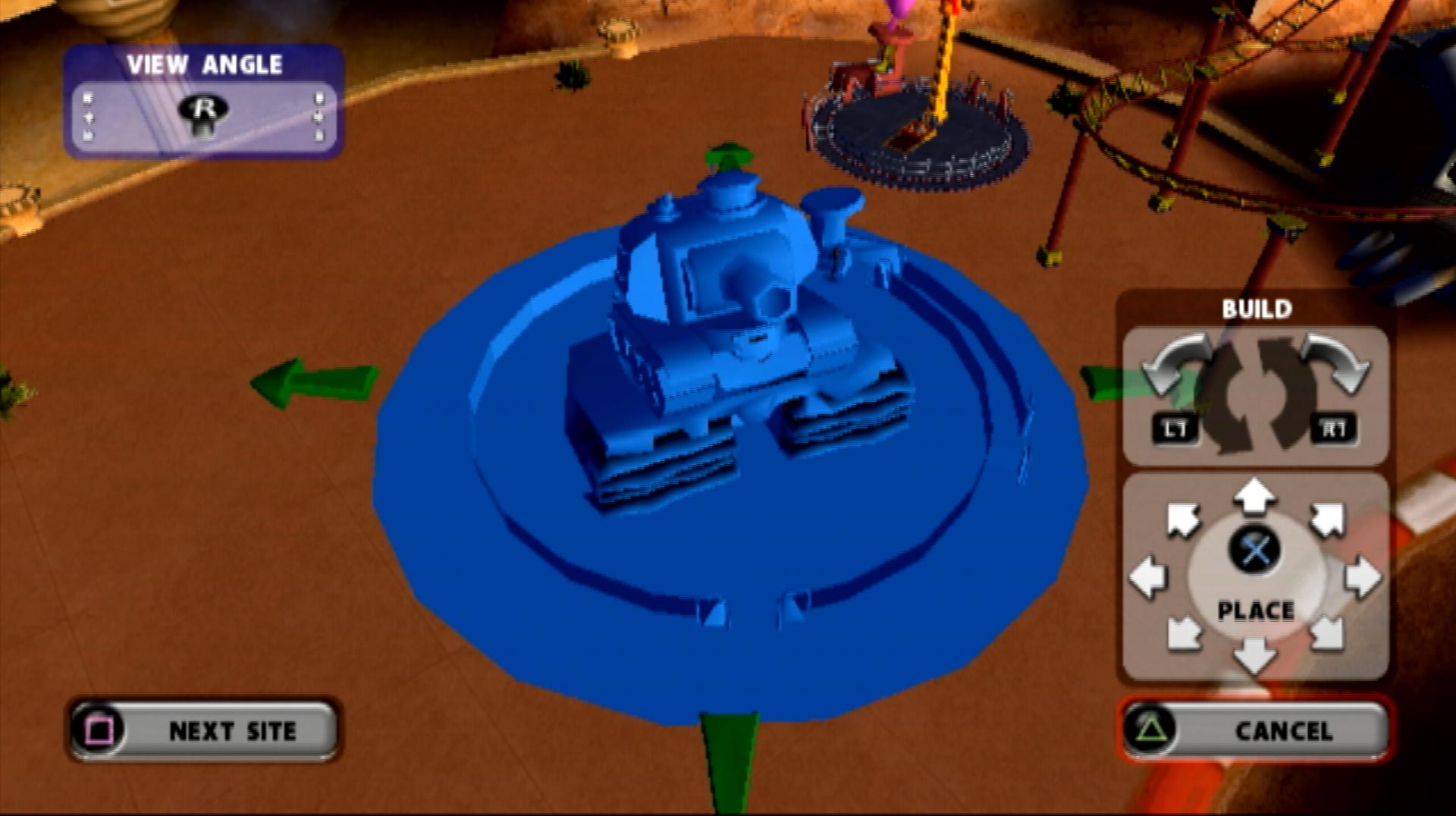 Thrillville Off the Rails PS2 build screen