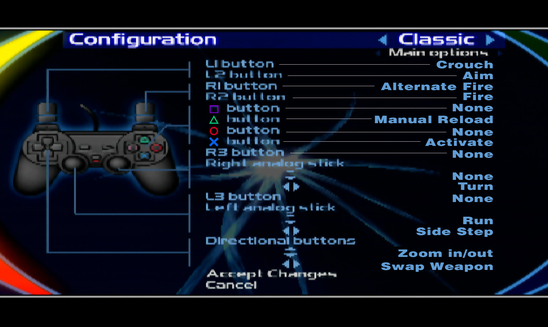 TimeSplitters 2 PS2 controls