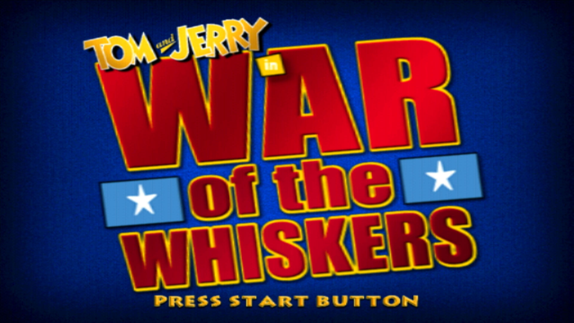 Tom and Jerry in War of the Whiskers PS2 title start screen