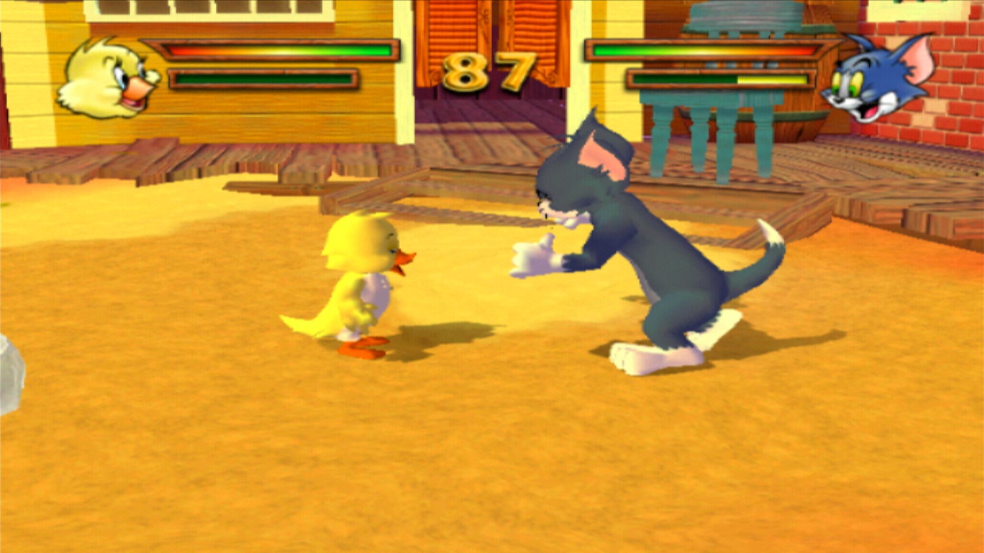 Tom and Jerry in War of the Whiskers PS2 quacker vs jerry