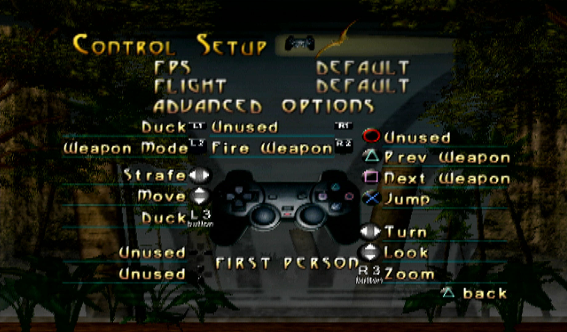 Turok Evolution PS2 controls