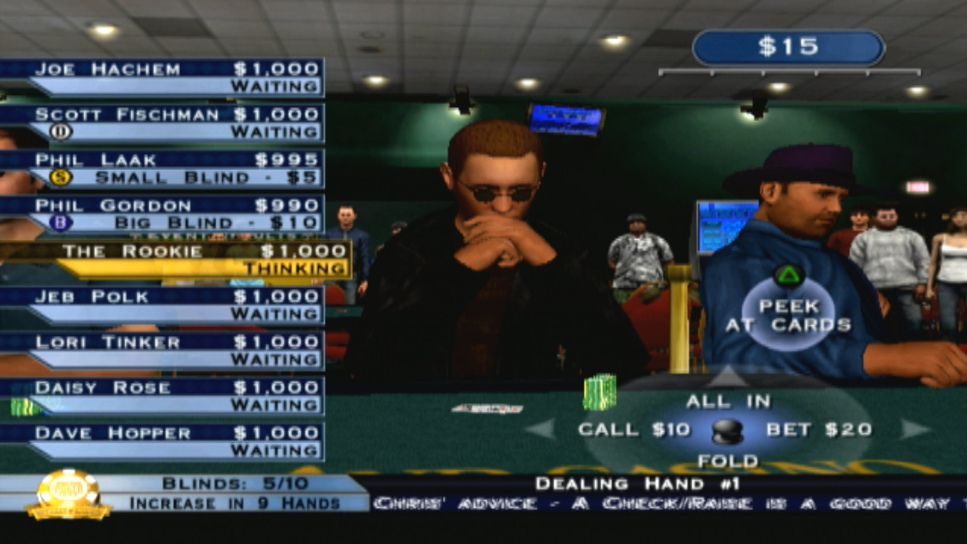 World Series of Poker Tournament of Champions PS2 hold em