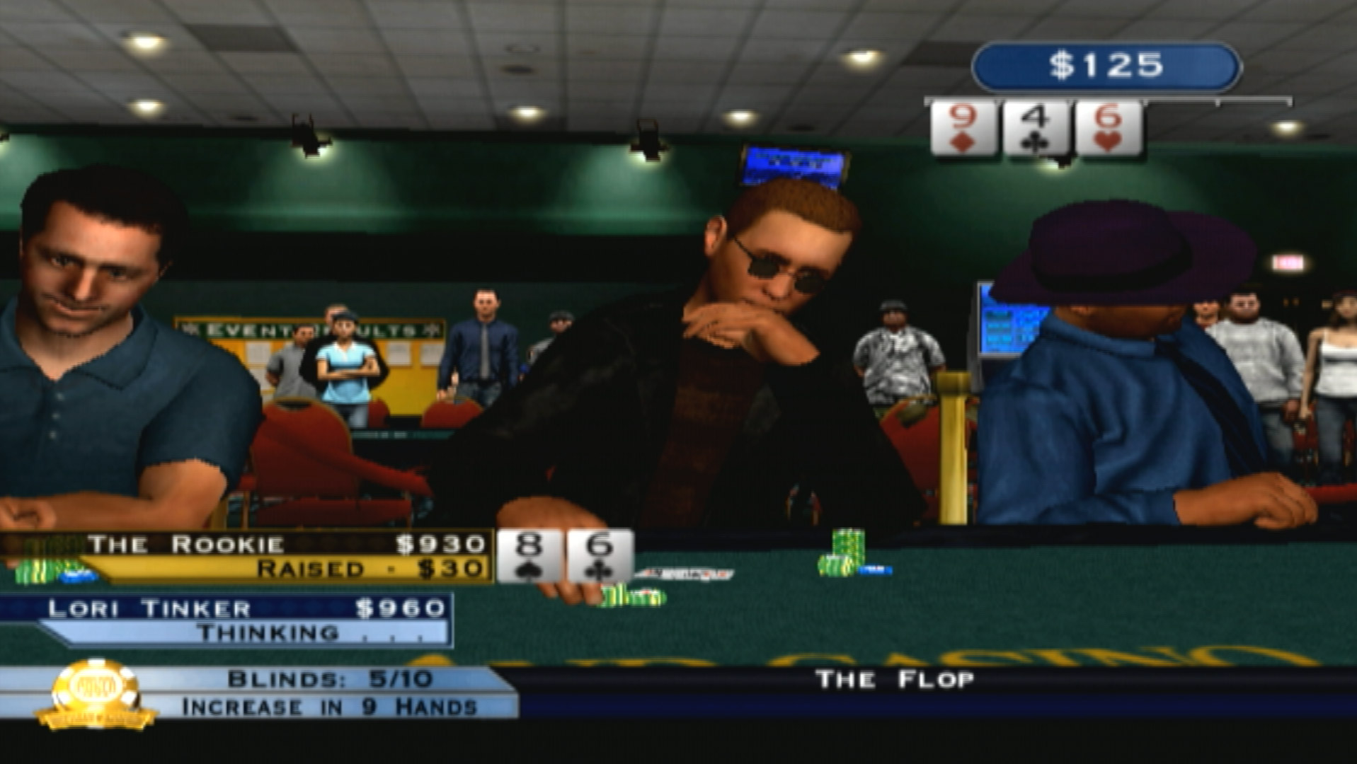 World Series of Poker Tournament of Champions PS2 pair 6's