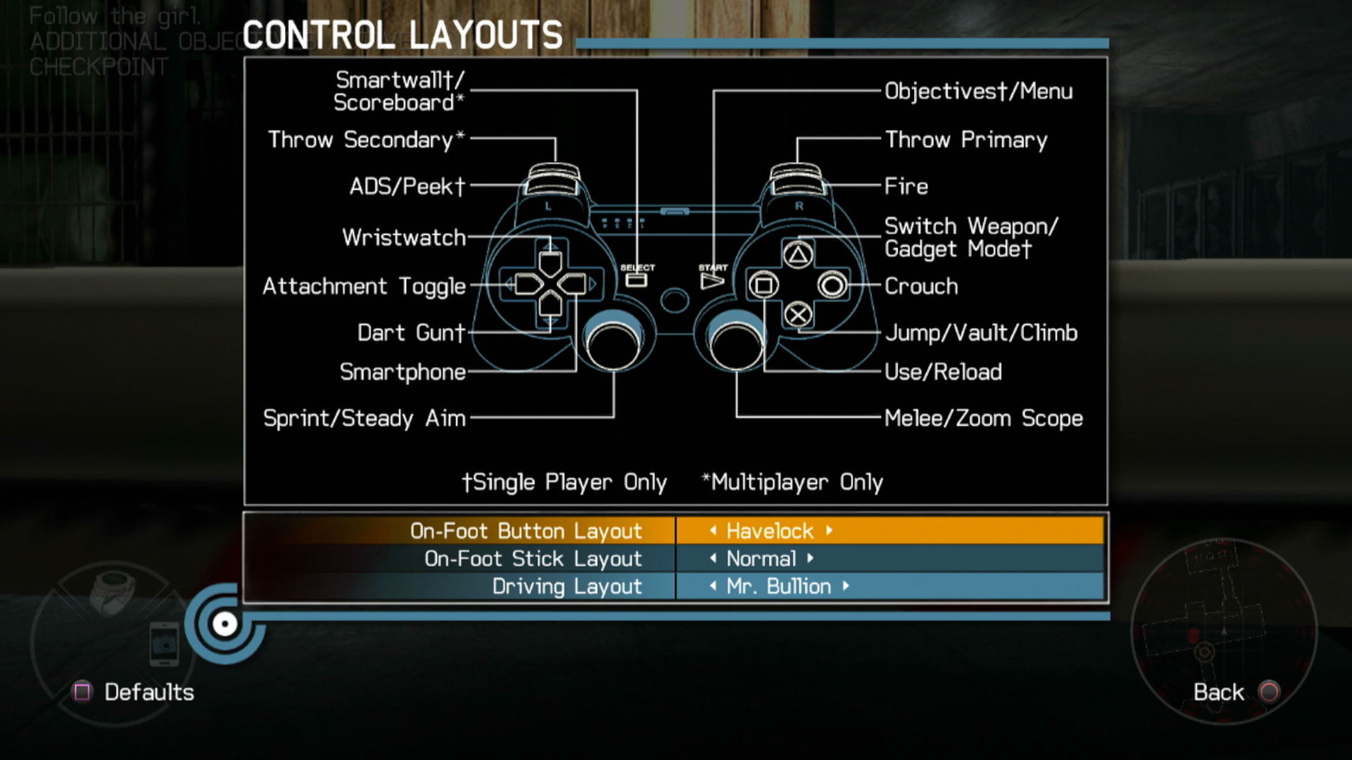 007 Legends PS3 controller layout