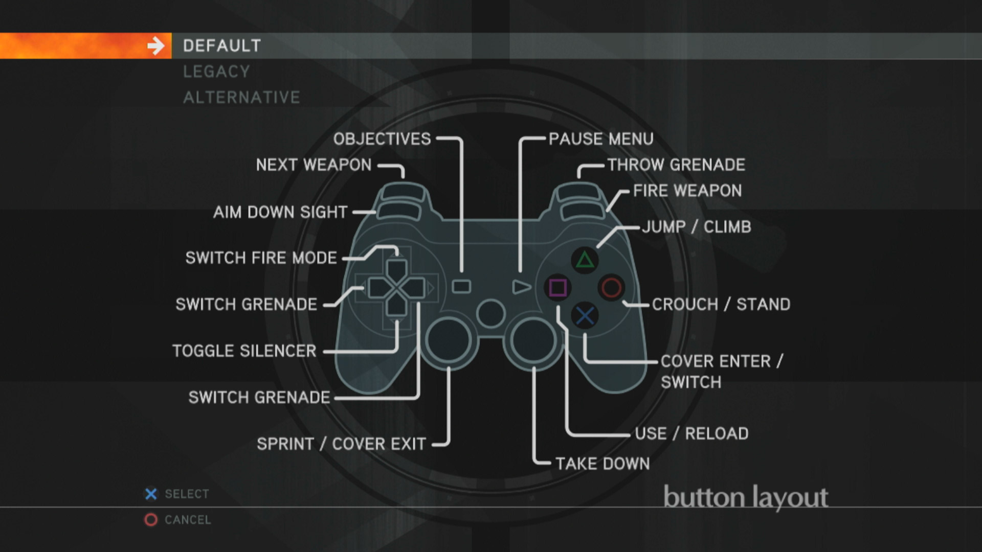 007 Quantum of Solace PS3 controller layout