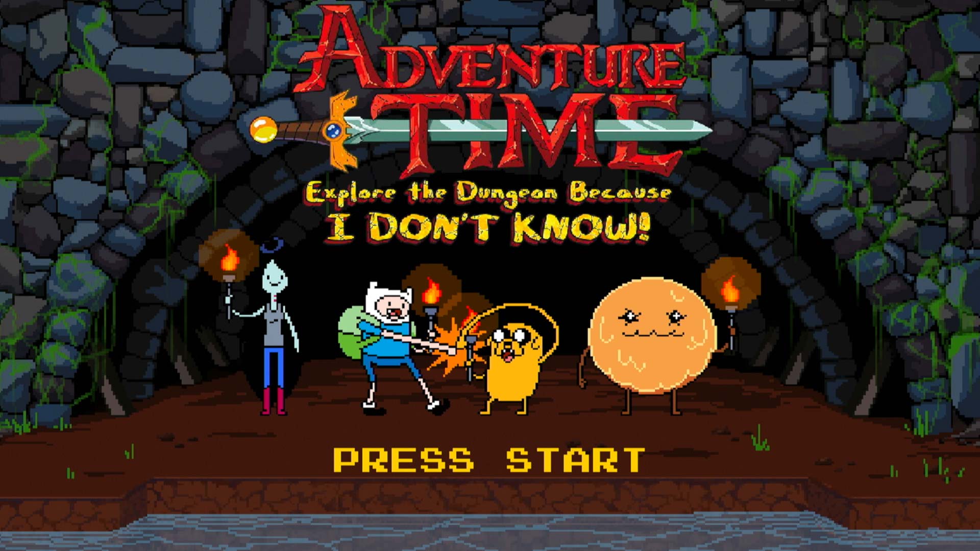 Adventure Time Explore the Dungeon Because I Don't Know! PS3 game title start screen