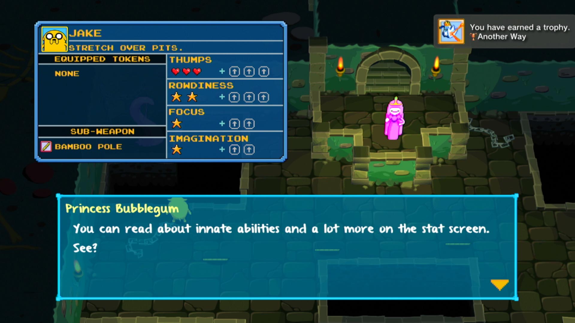 Adventure Time Explore the Dungeon Because I Don't Know! PS3 stat screen information