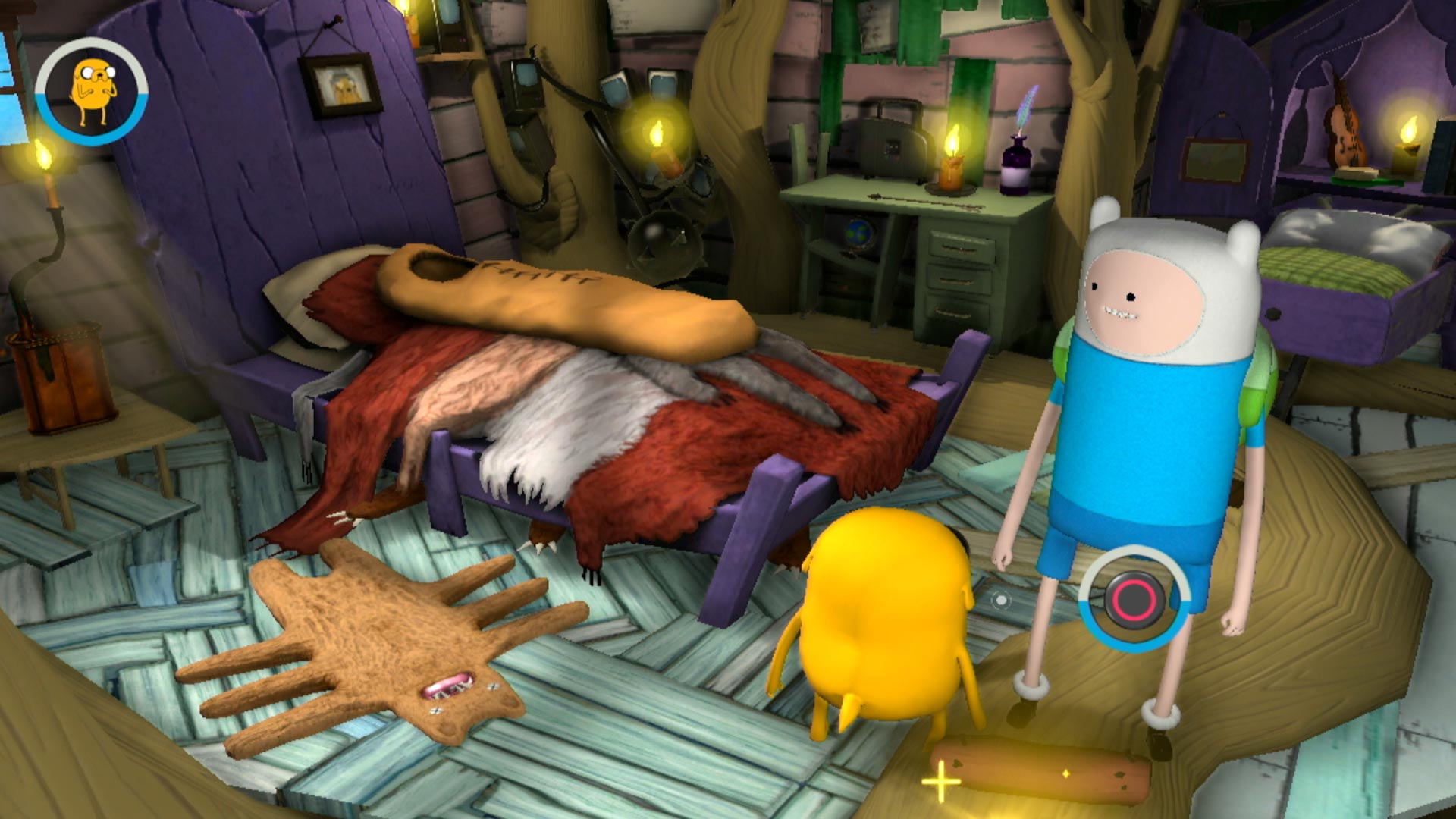 Adventure Time Finn & Jake Investigations PS3 home bedroom