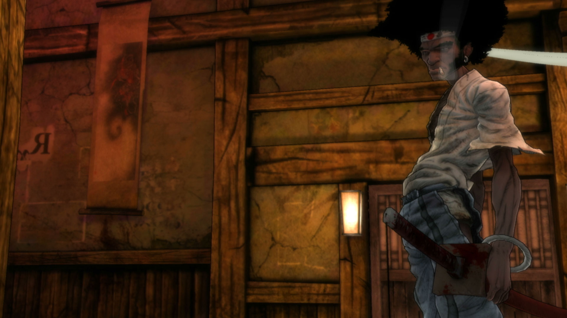 Afro Samurai PS3 cutscene protagonist