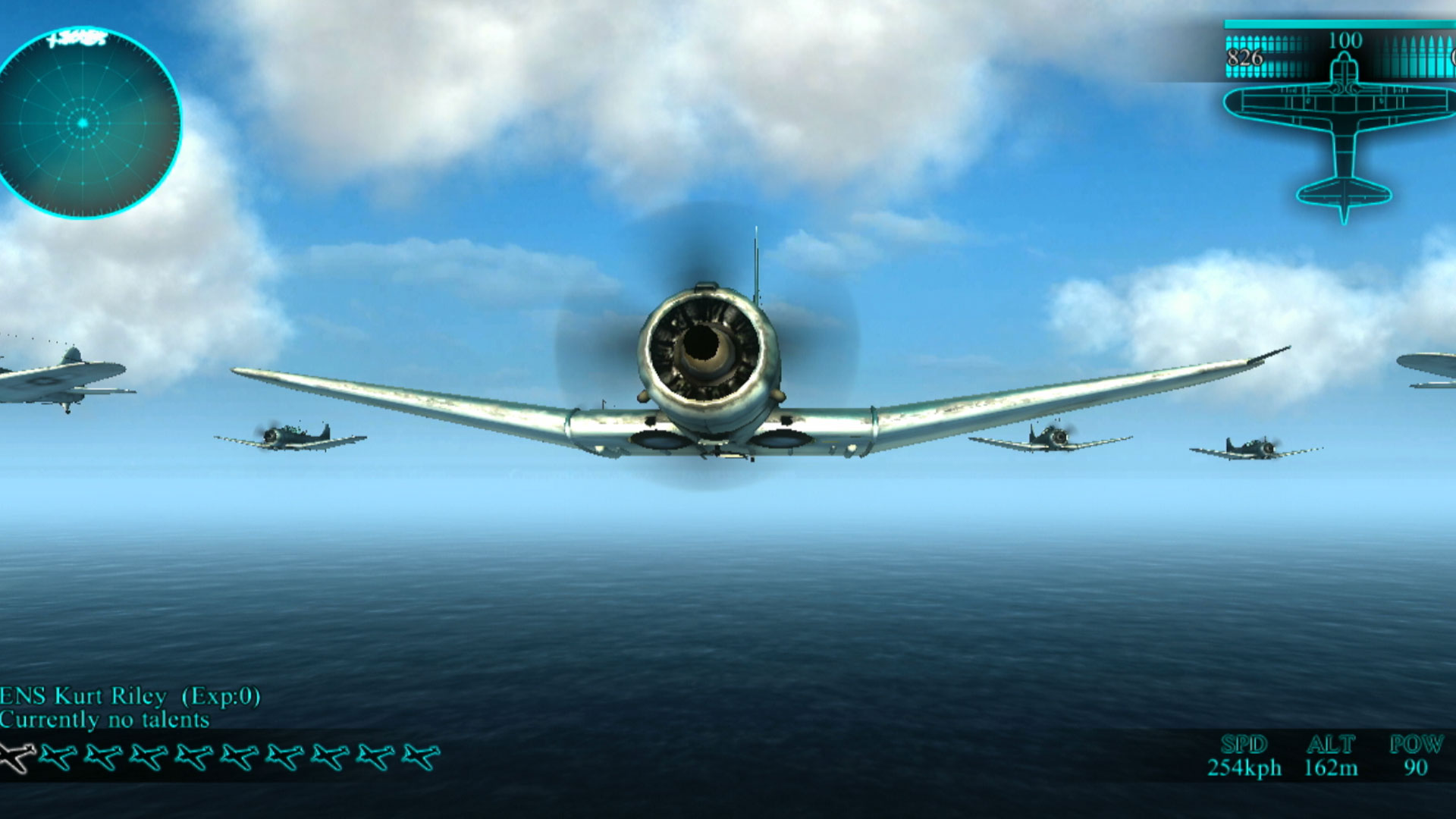 Air Conflicts Pacific Carriers PS3 front view plane