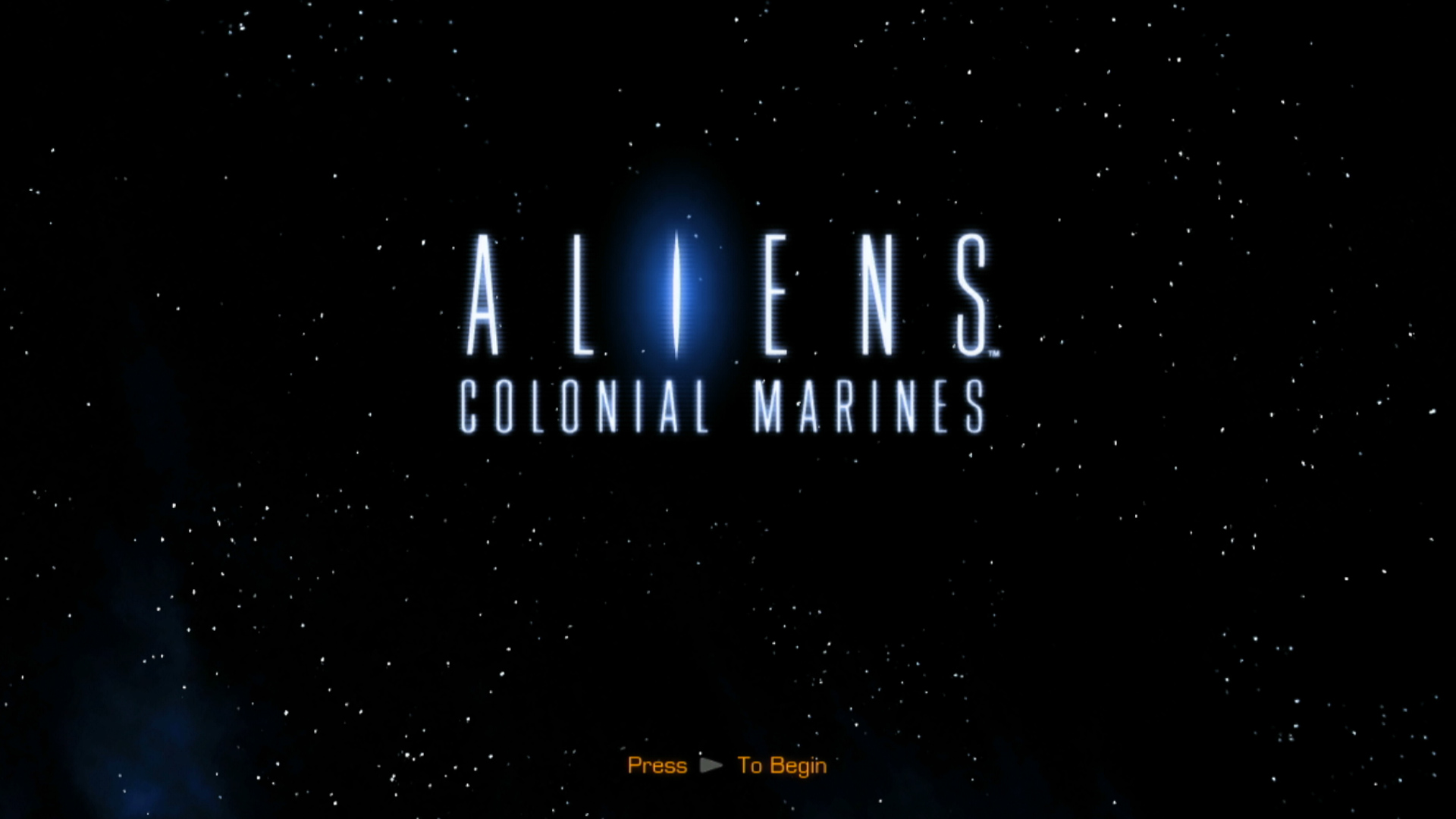 Aliens Colonial Marines PS3 title start screen