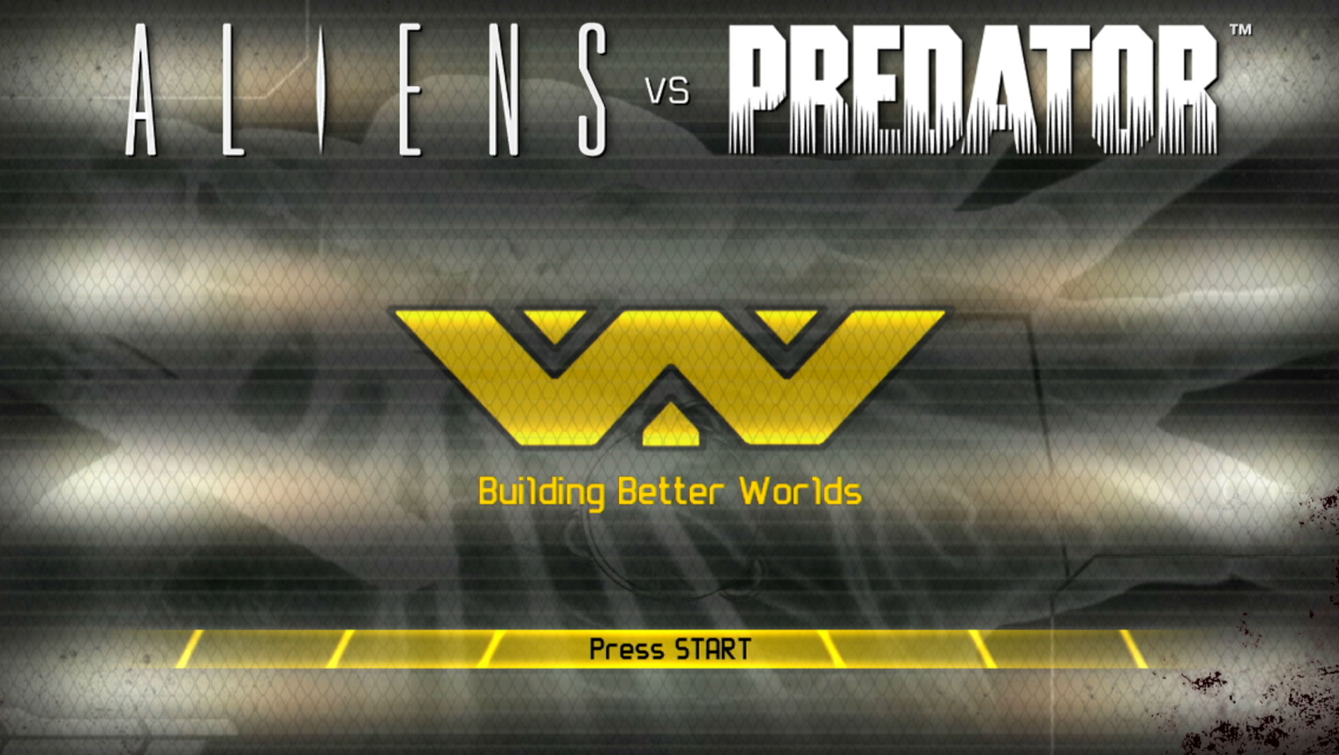 Alien vs Predator PS3 title start screen