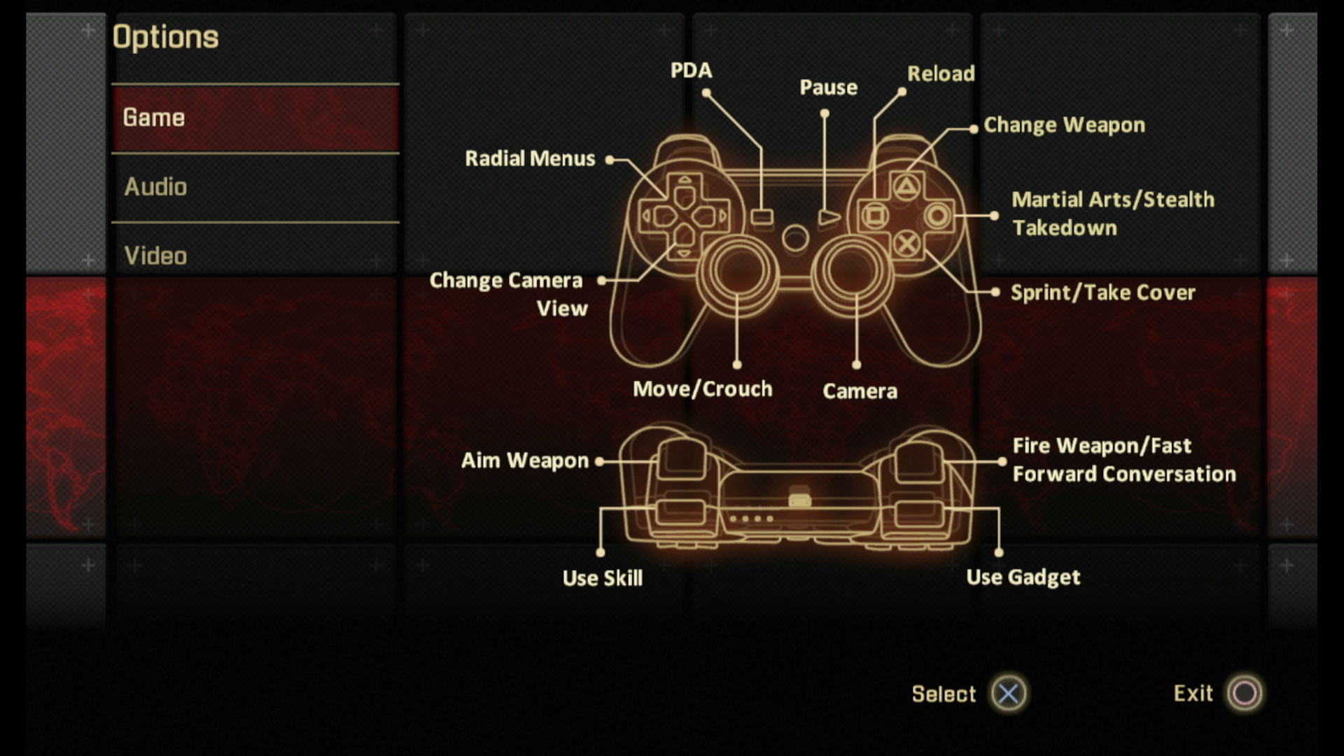 Alpha Protocol PS3 controller layout