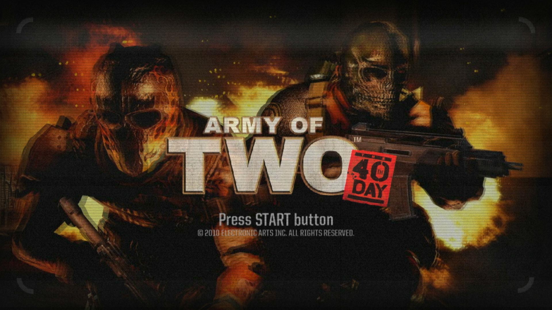 Army of Two The 40th Day PS3 title start screen