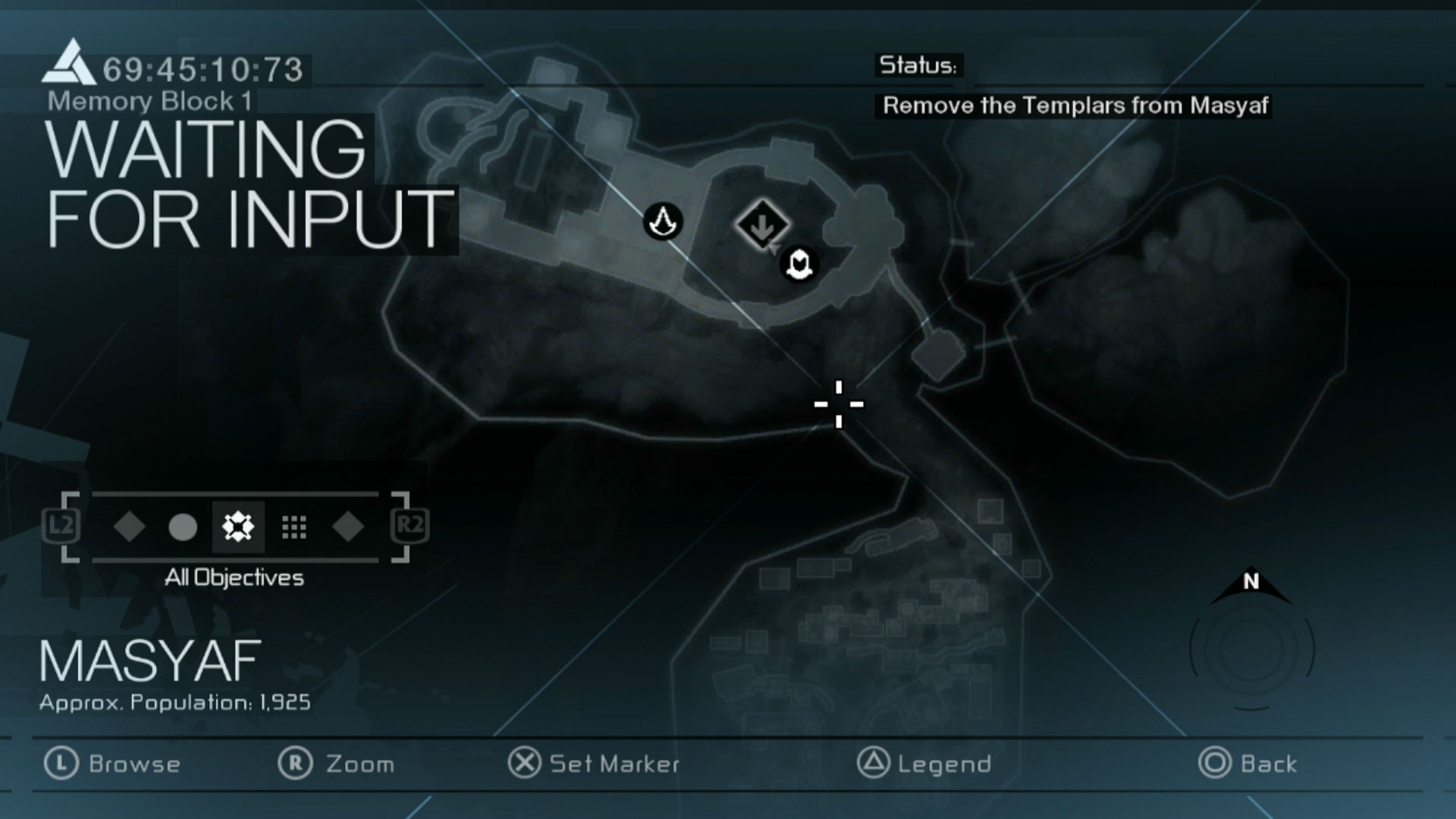 Assassin's Creed PS3 map pause