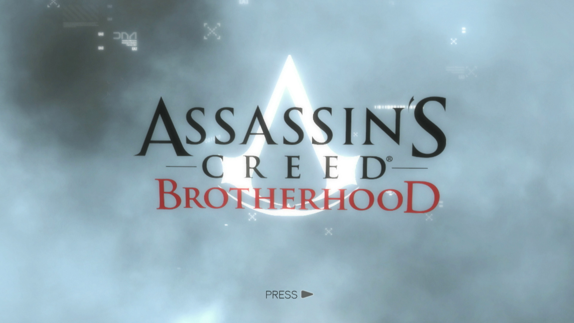 Assassin's Creed Brotherhood PS3 title start screen