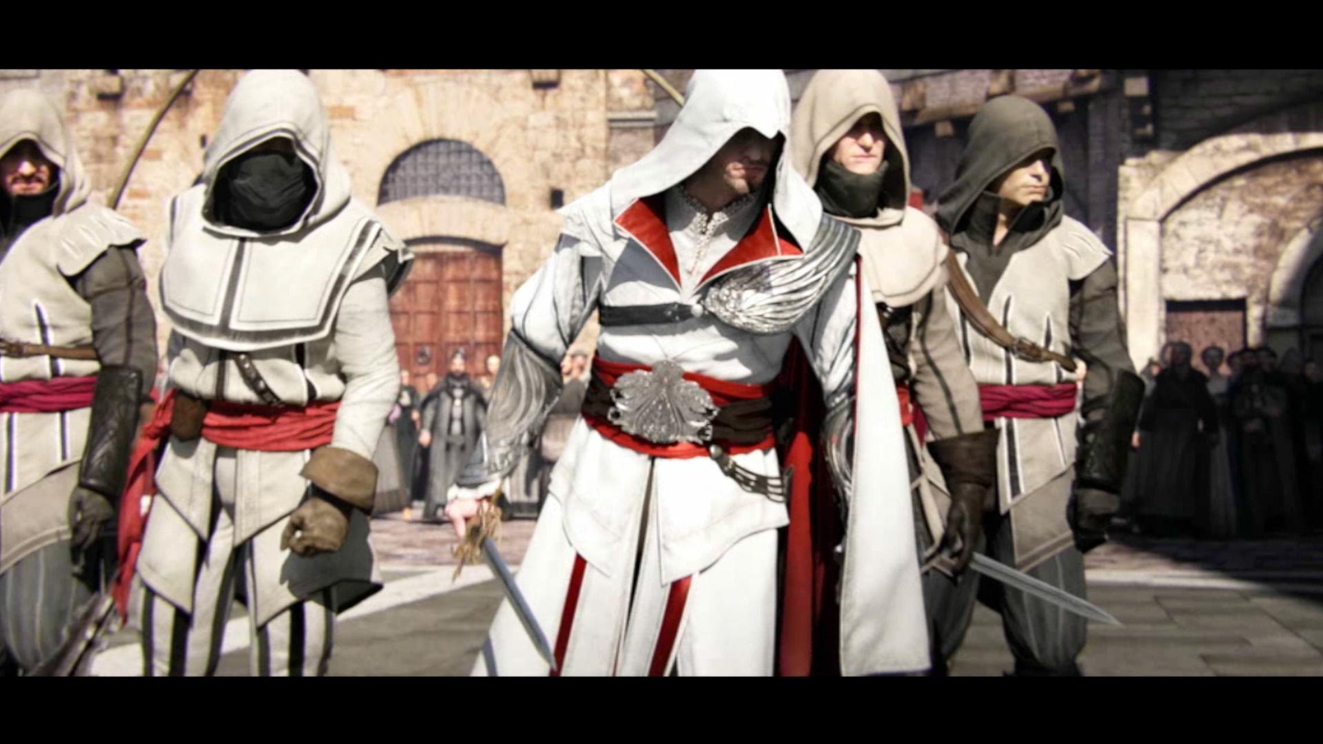 Assassin's Creed Brotherhood PS3 gang together screenshot