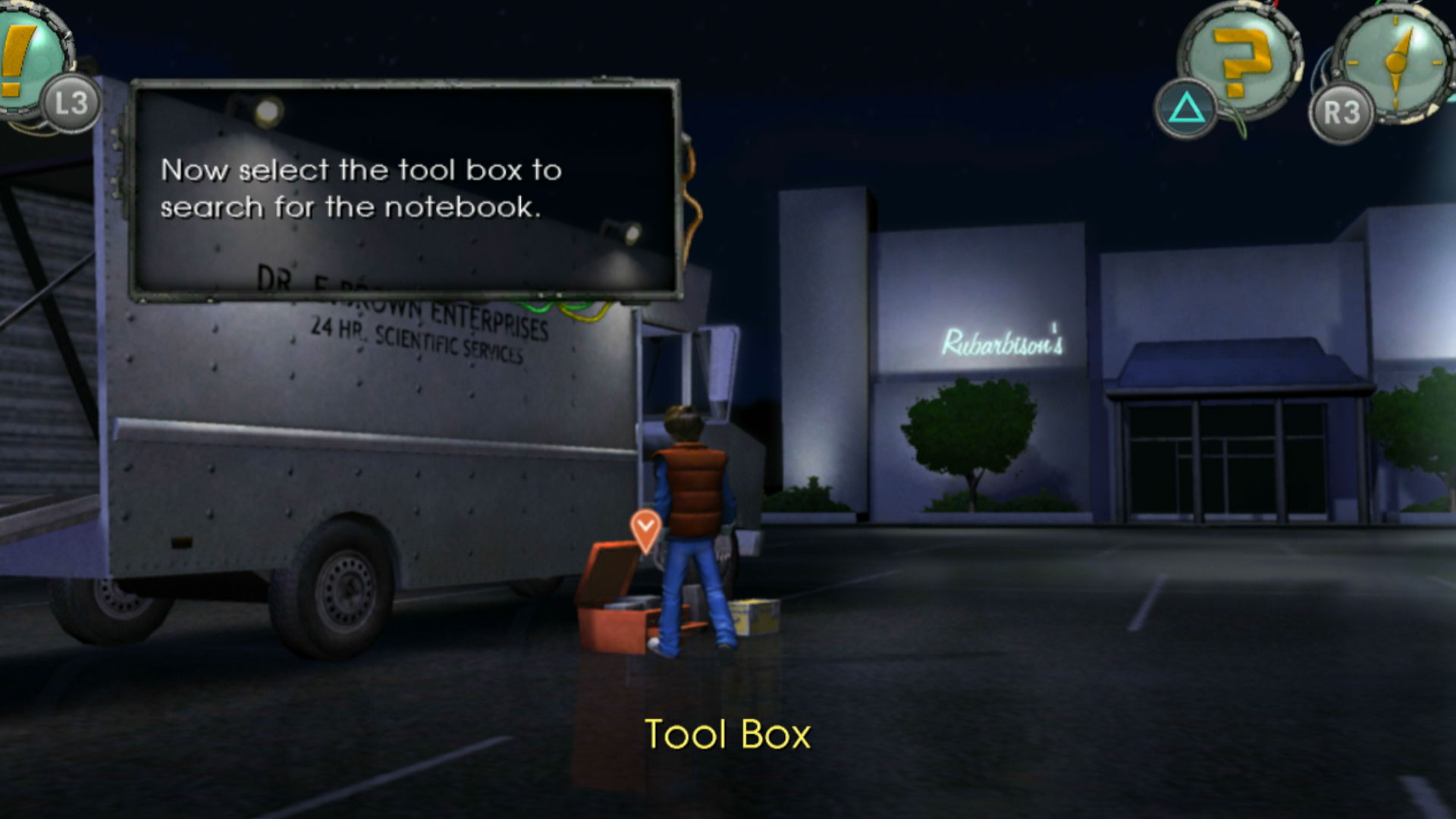 Back to the Future The Game PS3 tool box