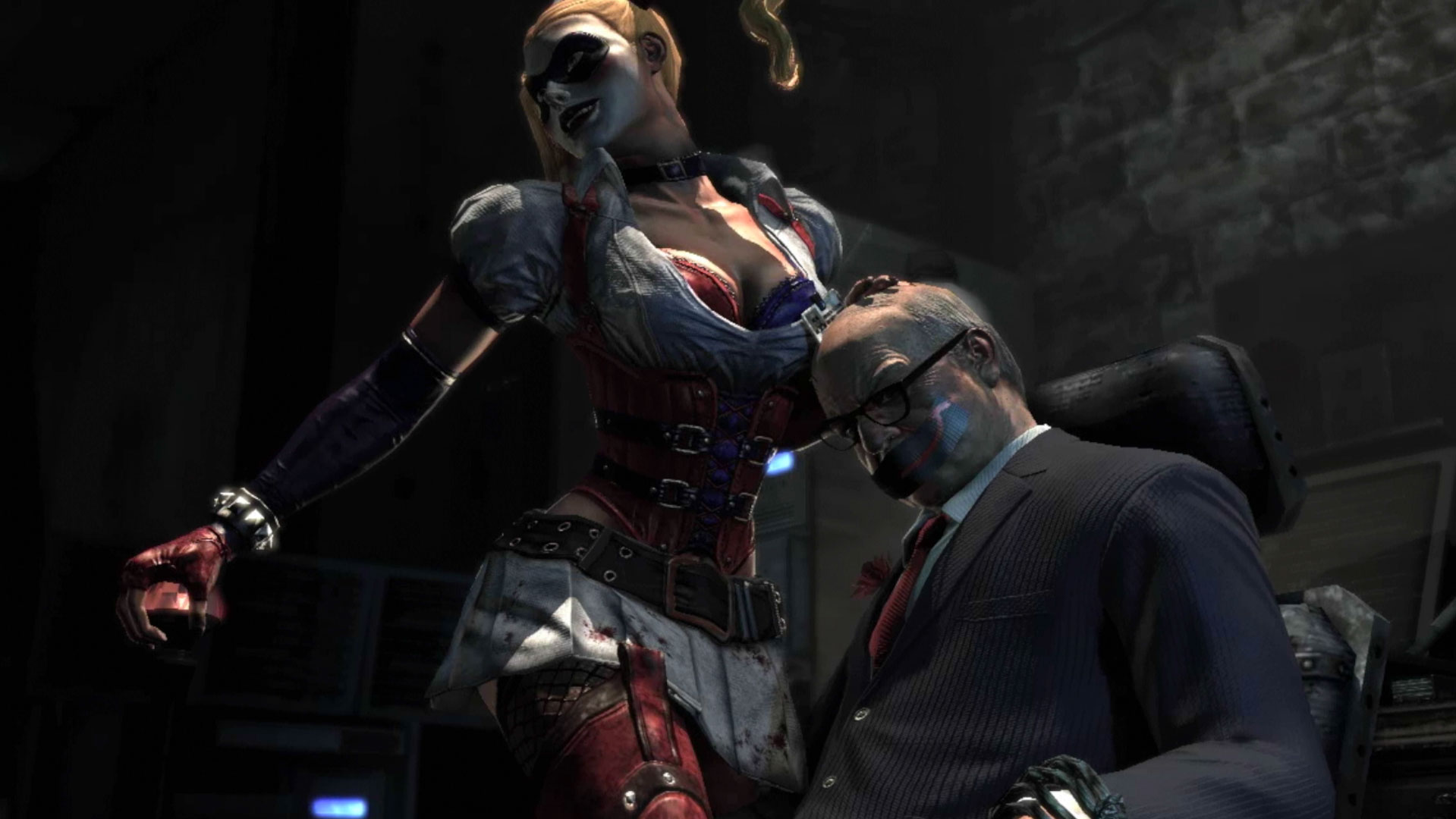 Batman Arkham Asylum PS3 harley quinn capture warden