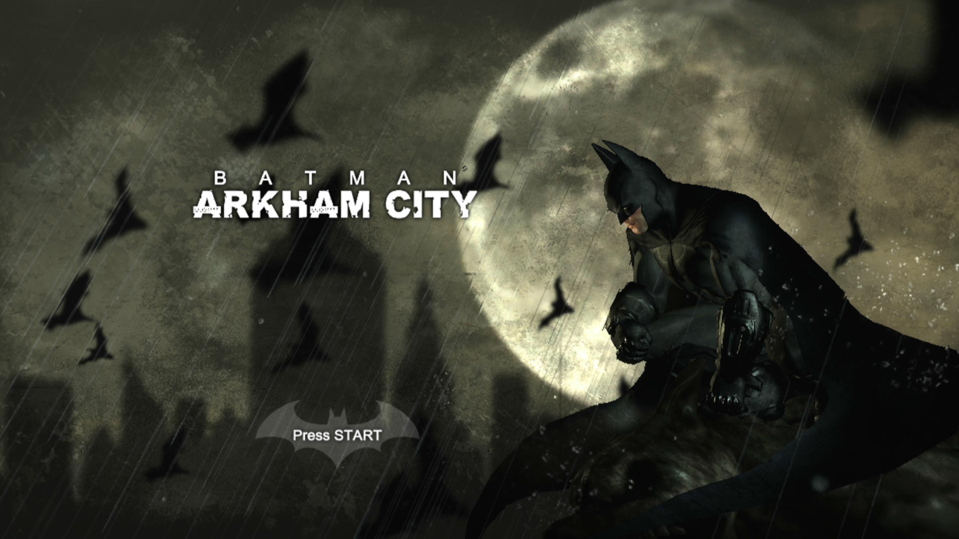 Batman Arkham City PS3 game title start screen