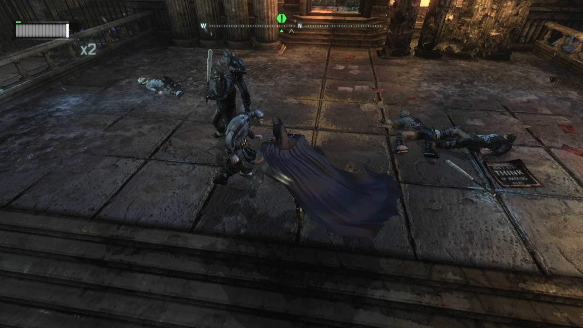 Batman Arkham City PS3 gameplay fighting melee