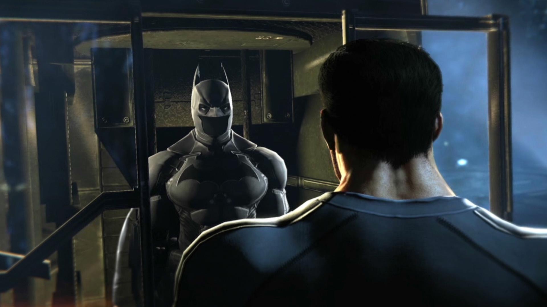 Batman Arkham Origins PS3 batman suit cabinet