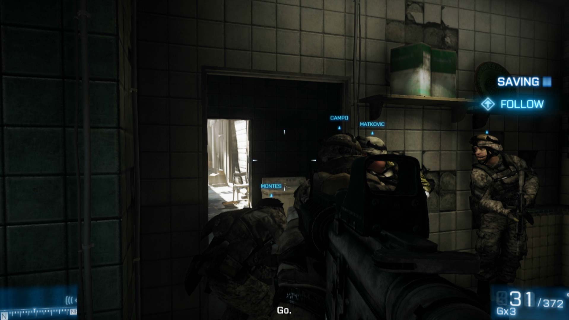 Battlefield 3 PS3 inside ubilding doorway