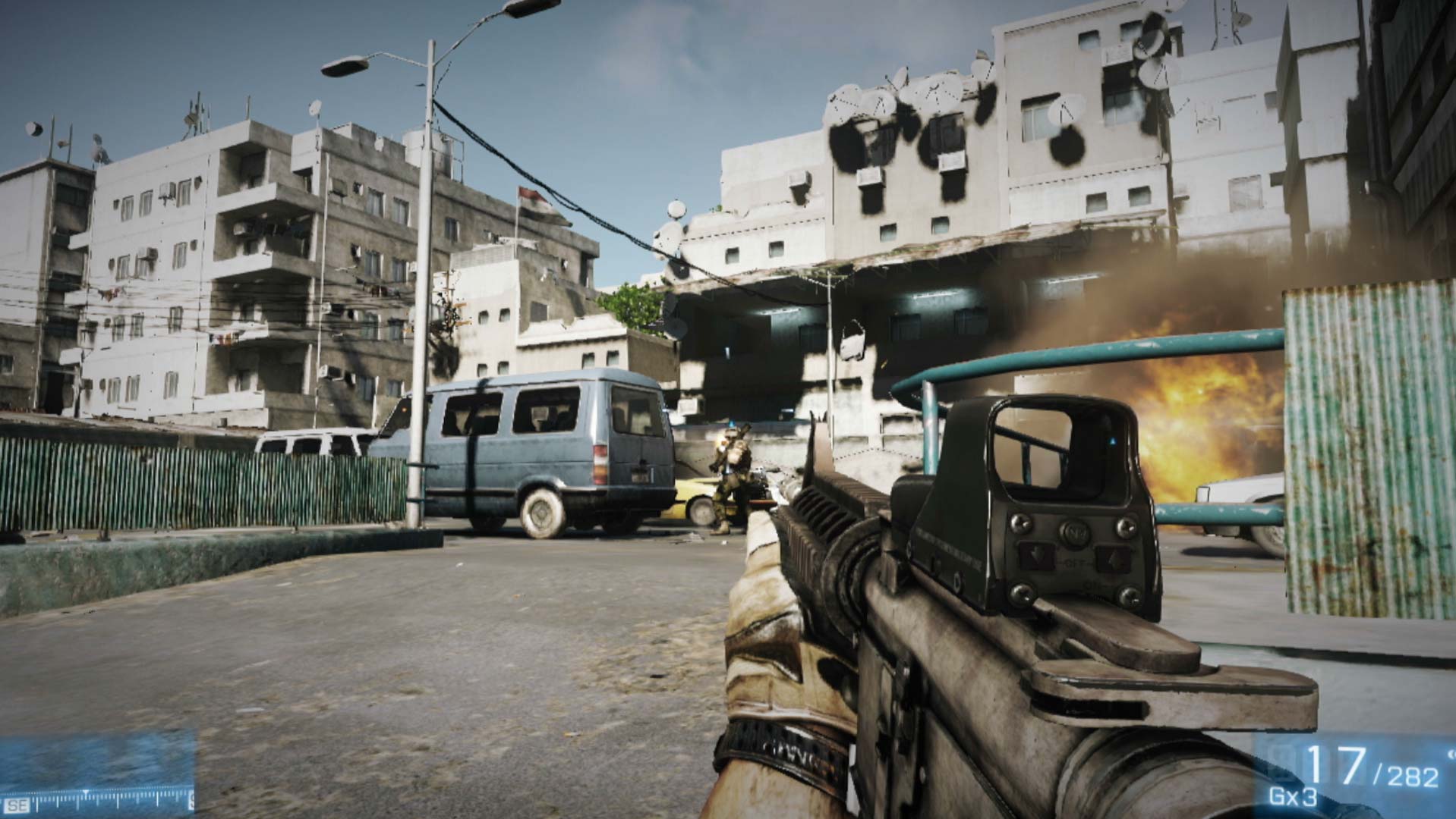 Battlefield 3 PS3 gameplay screenshot street battle