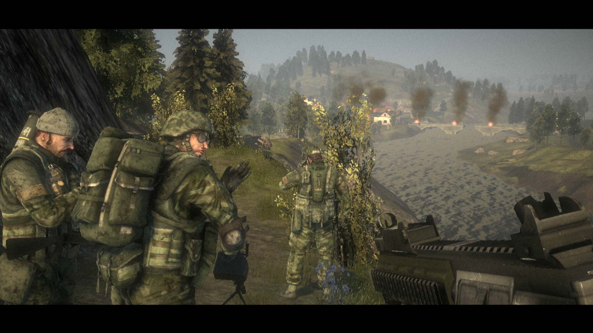 Battlefield Bad Company PS3 gameplay bridge ahead