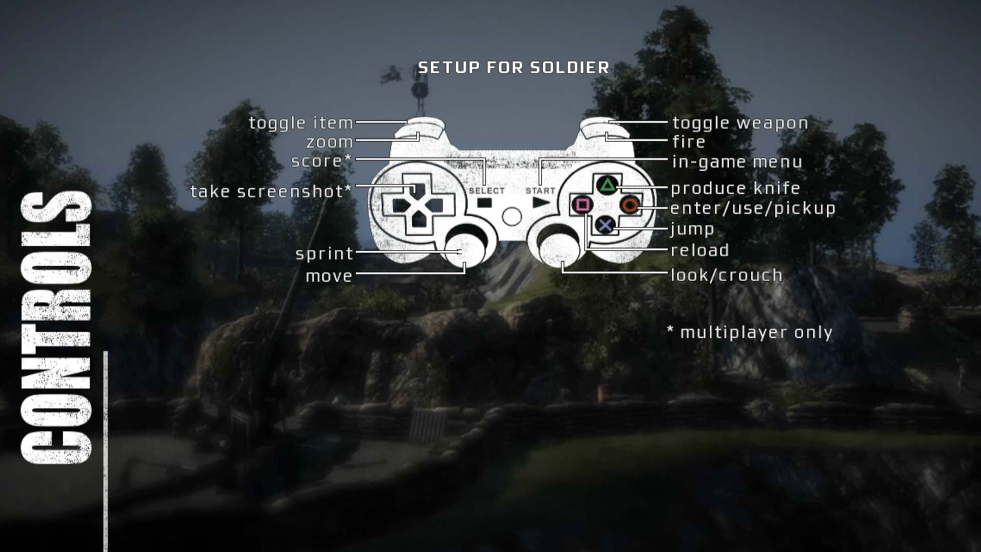 Battlefield Bad Company PS3 game controller button layout