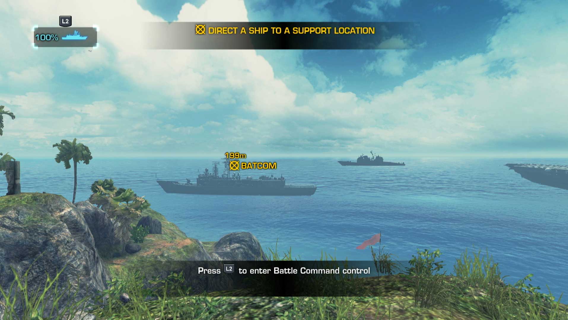 Battleship PS3 ships water view