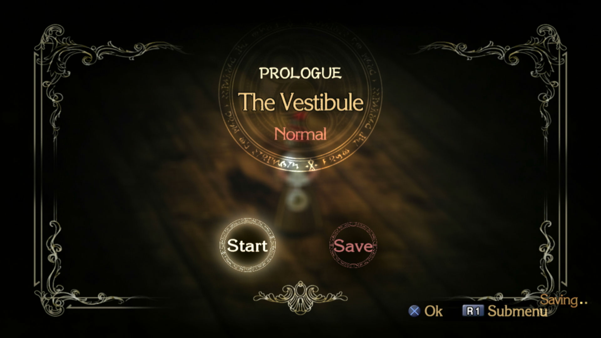 Bayonetta PS3 prologue level select screen