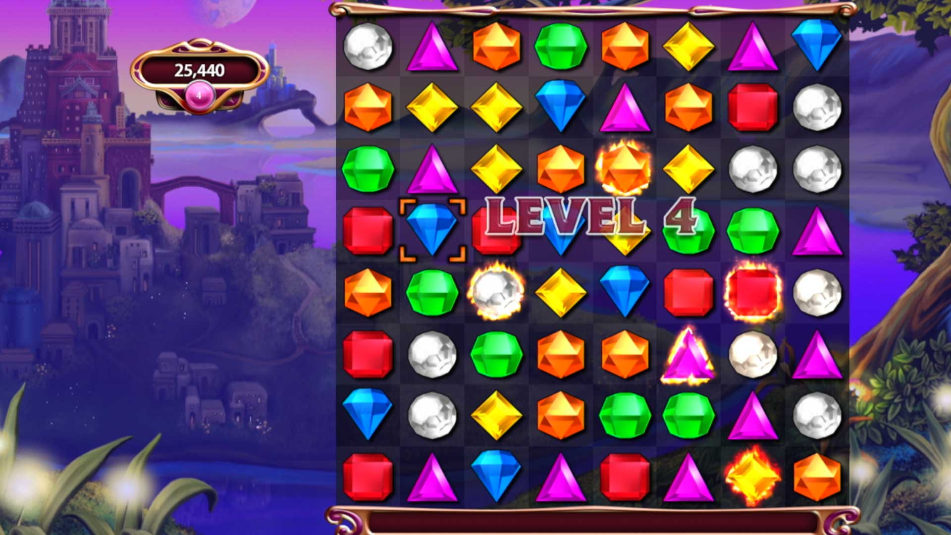 Bejeweled 3 PS3 level 4 gameplay