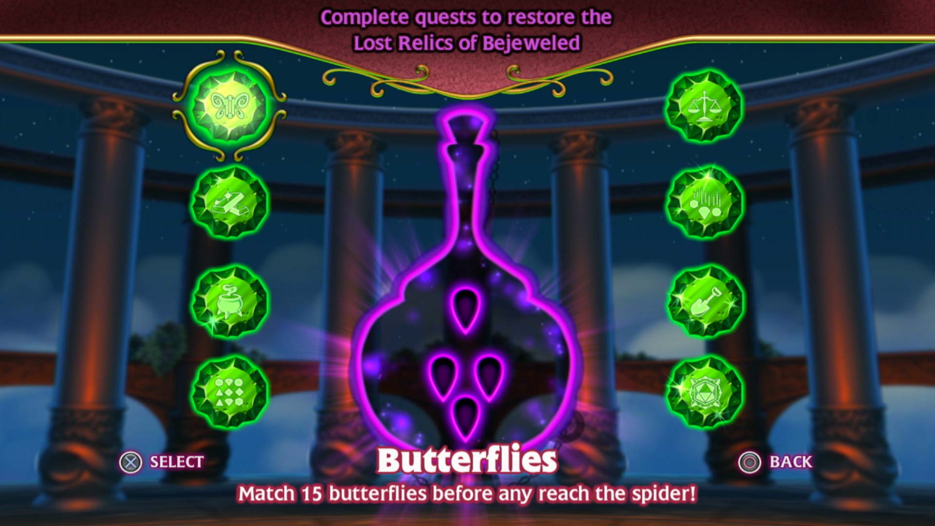 Bejeweled 3 PS3 butterfies mini-game